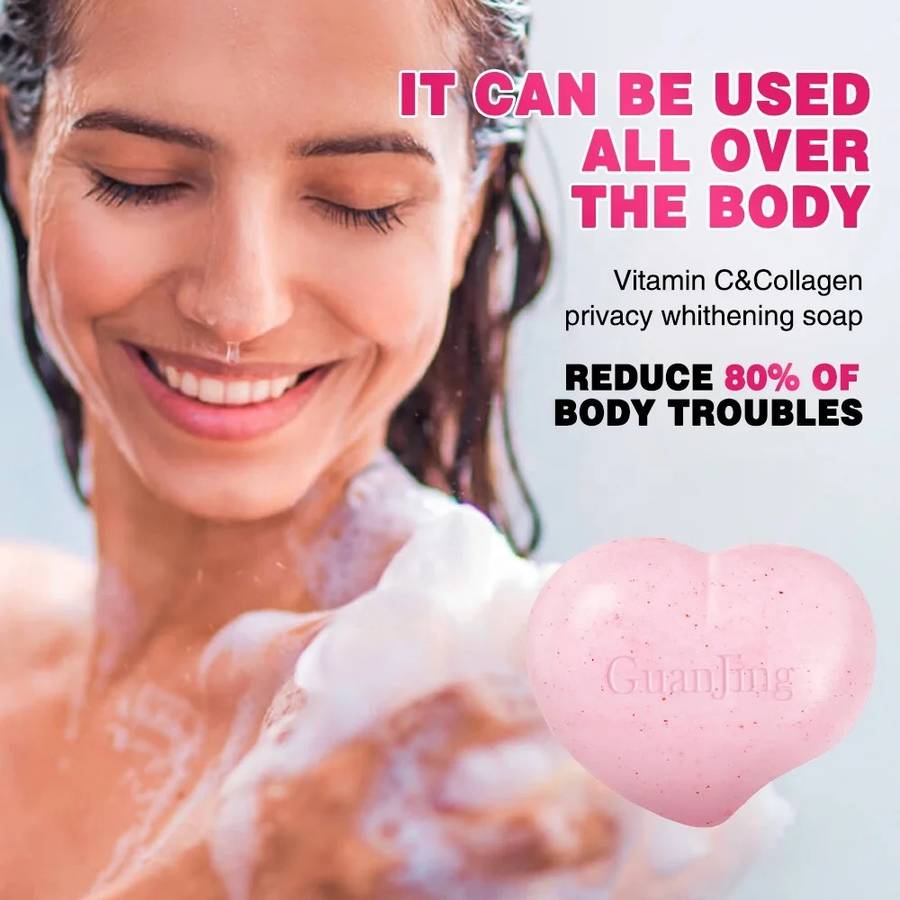 Whitening Vitamin C Privacy Soap With Collagen Peach Essence 80g