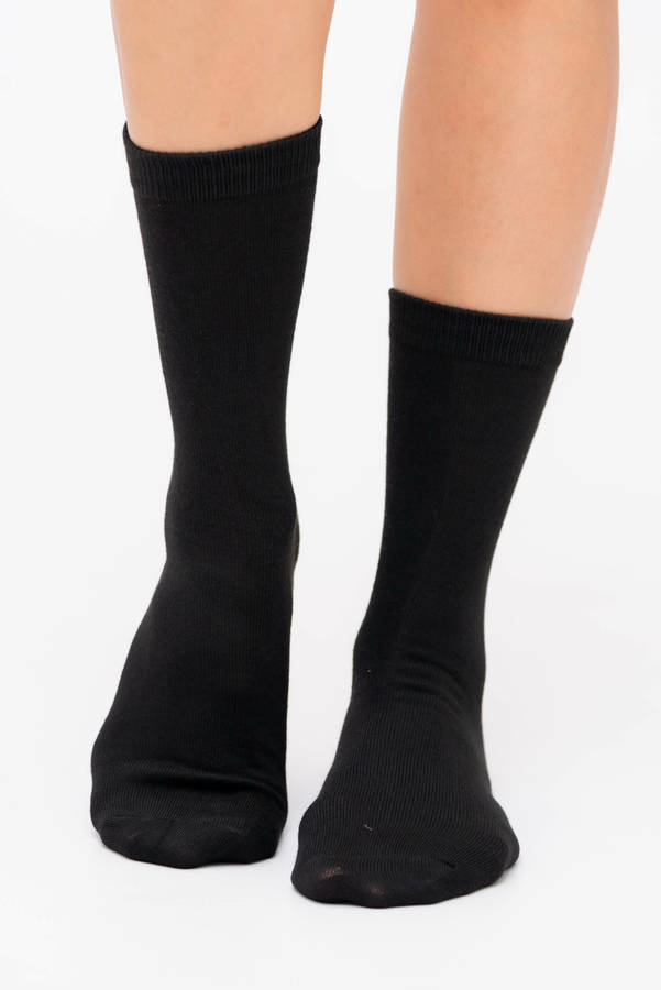 Set of 5 Black Ankle-Length Socks