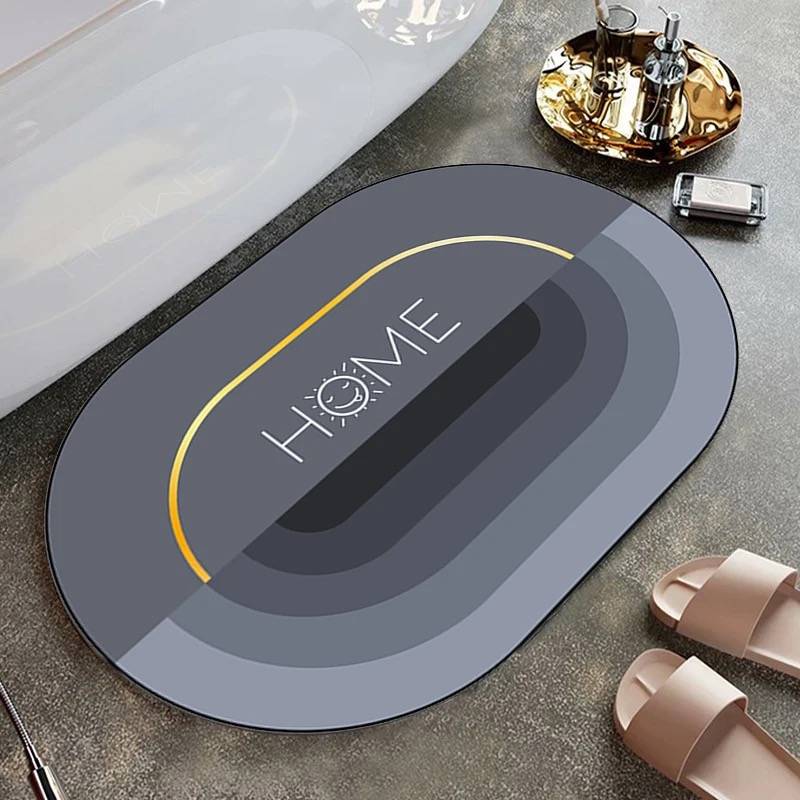 Ultra Absorbent Oval Bathroom Mat