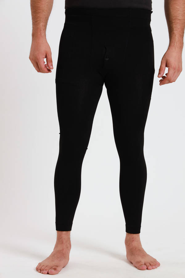 Men's Fleece Lined Long Johns Stretchy Winter Thermal leggings