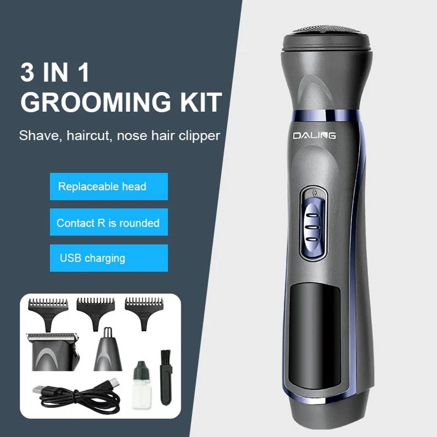 Rechargeable Multifunction 3 In 1 Grooming Kit Hair Clipper DL-9205