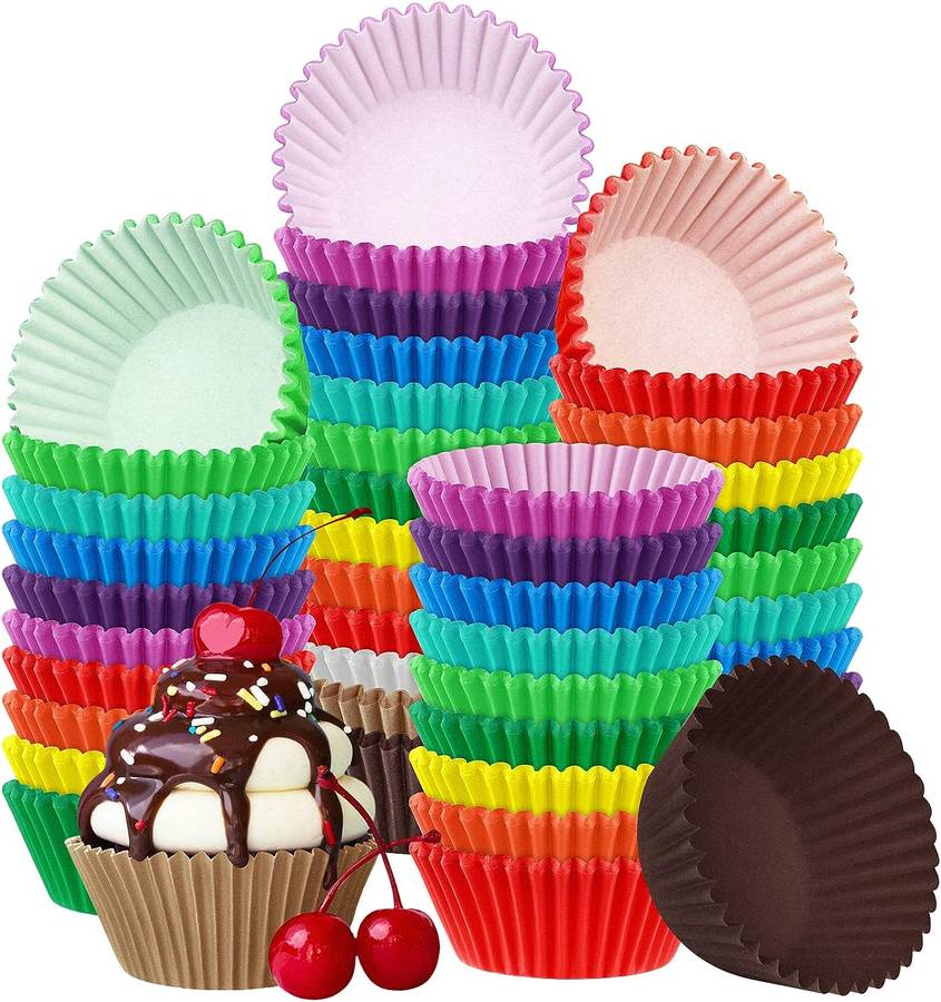 Muffin Cupcake Baking Cups Paper 1200 Cups Colour Pack