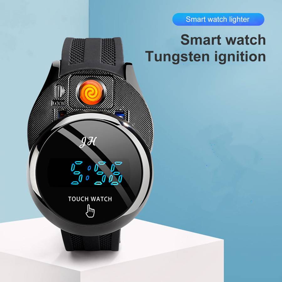 Multifunctional Cigarette Lighter Rechargeable Sports Watch
