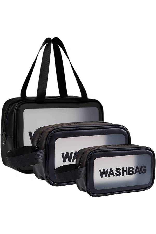 3-Piece Waterproof Travel Cosmetic Organiser