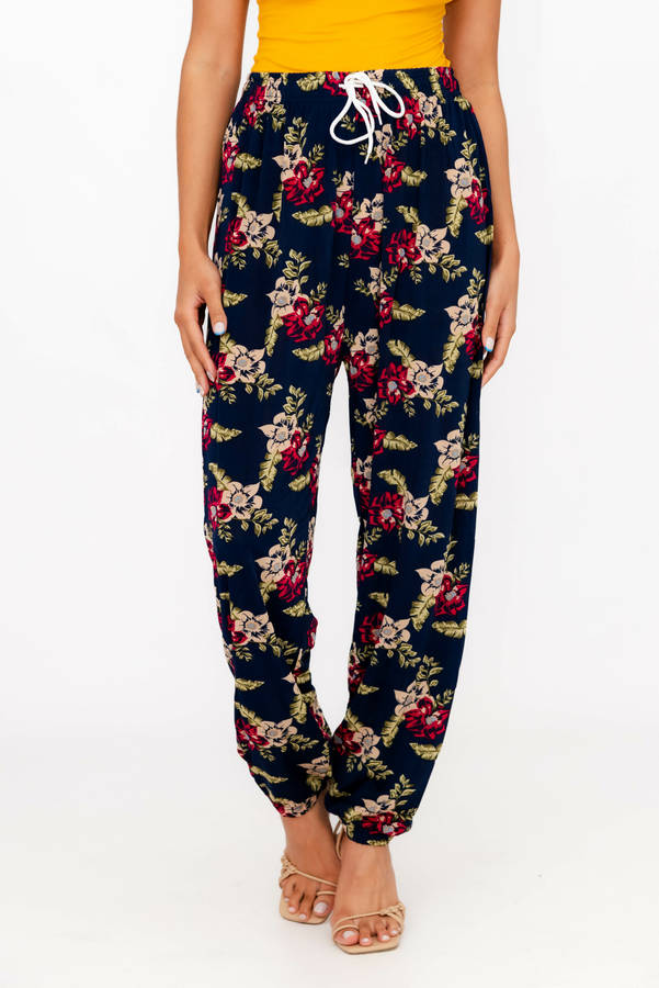 Casual Printed Harem Wide Leg Everyday Pants