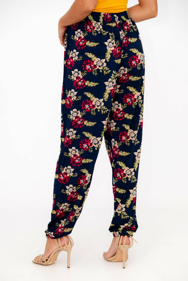 Casual Printed Harem Wide Leg Everyday Pants