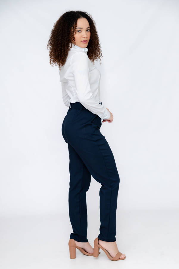 Rachel Z Stretchy Long Sleeve White Button Down Shirt