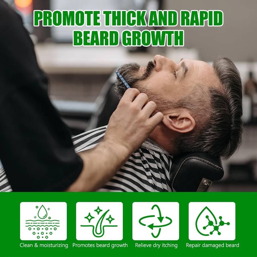 Beard Grooming Care Kit - Shampoo, Balm & Growth Oil