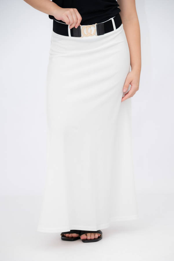 Luxury Maxi Skirt With Belt