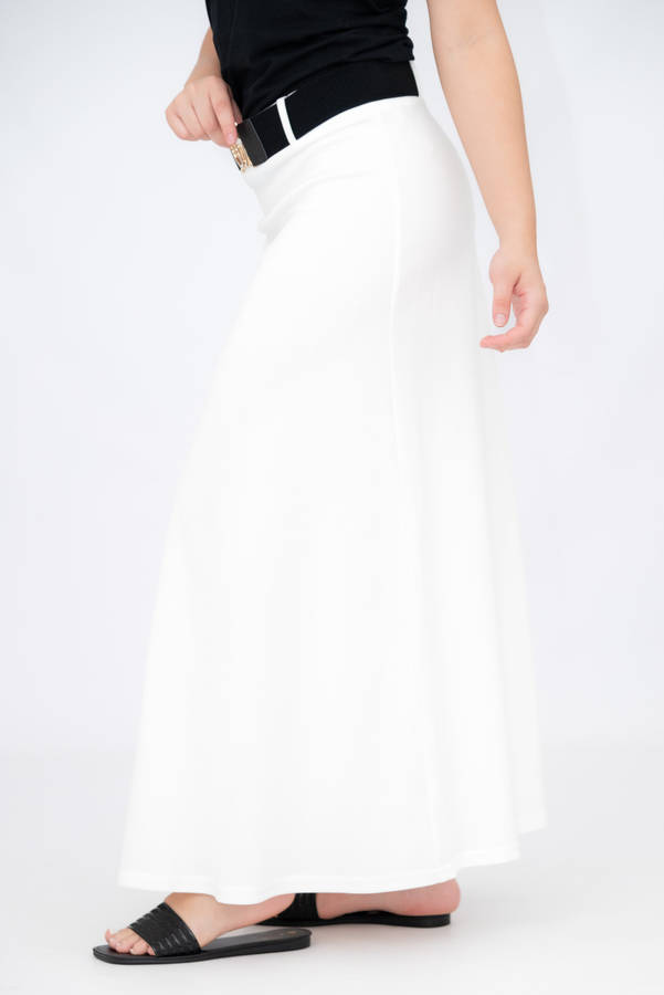 Luxury Maxi Skirt With Belt