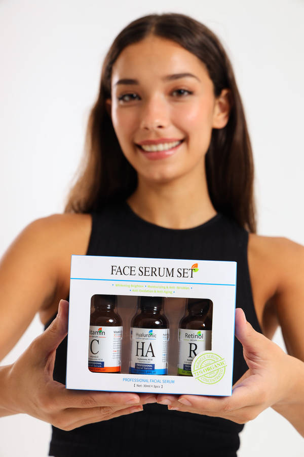 Vitamin C, Retinol and Hyaluronic Acid Serum Set - Complete Skincare Solution