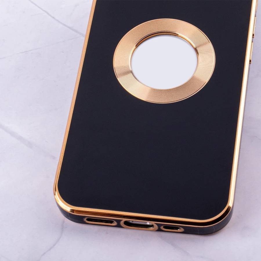 Luxury Silicone Electroplate CD Pattern Gold Embossed Case For iPhone MagSafe-Compatible 13 Pro M...