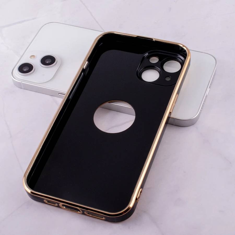Luxury Silicone Electroplate CD Pattern Gold Embossed Case For iPhone MagSafe-Compatible 13 Pro M...