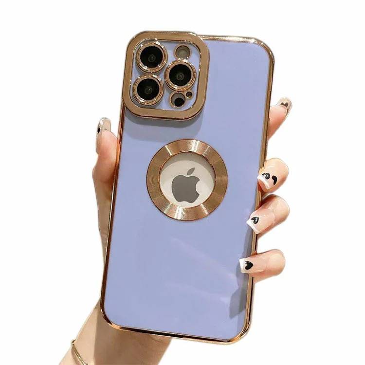 Luxury Silicone Electroplate CD Pattern Gold Embossed Case For iPhone MagSafe-Compatible 13 Pro M...