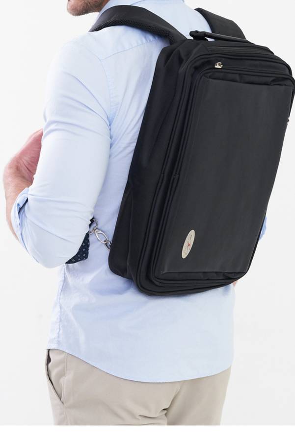 Powerland Genuine Leather Laptop Backpack School Bag