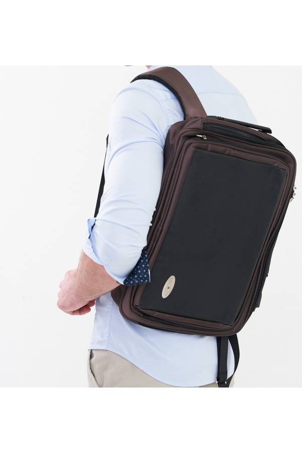 Powerland Genuine Leather Laptop Backpack School Bag