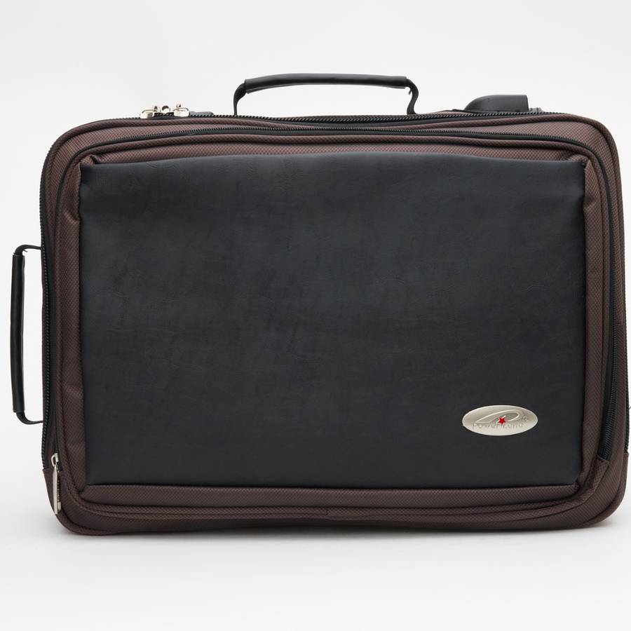Powerland Genuine Leather Laptop Backpack School Bag