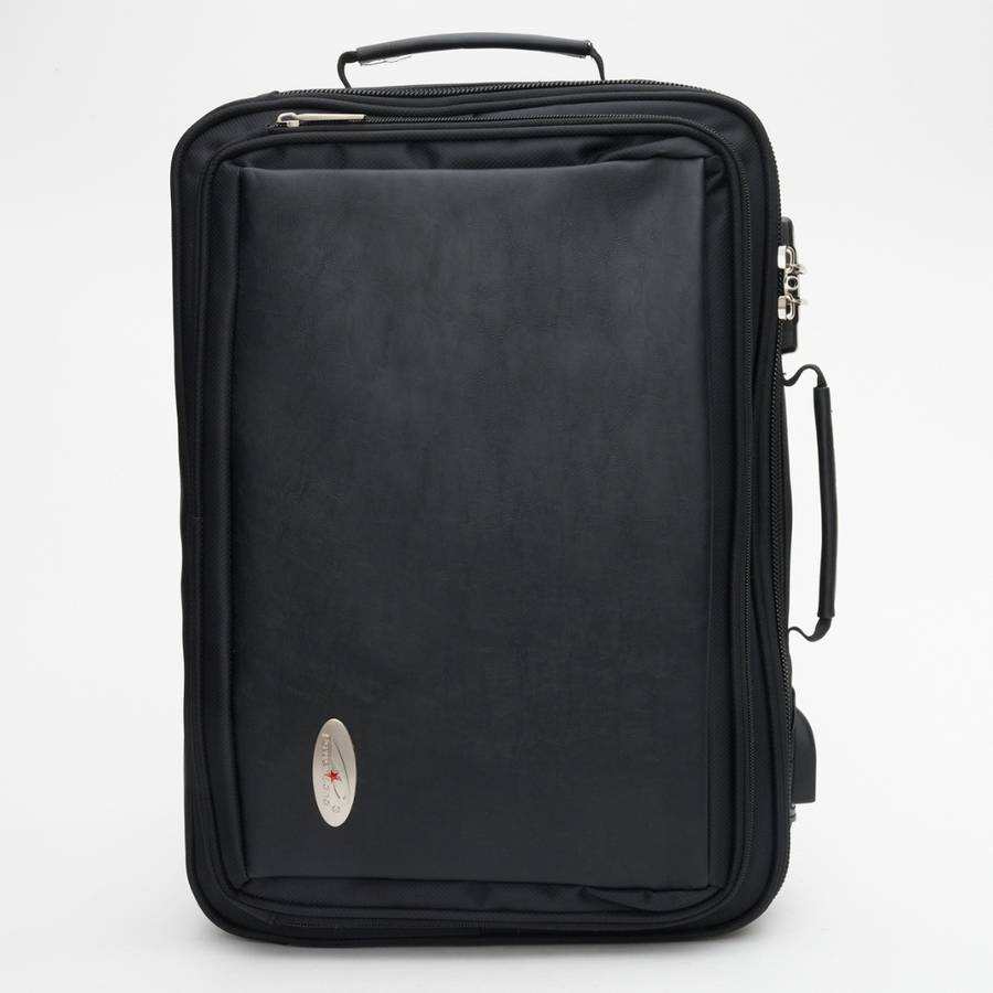 Powerland Genuine Leather Laptop Backpack School Bag