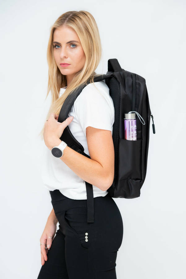 Powerland Travel Laptop Backpack Black School Backpack Bag With Multiple Compartments &amp; Free ...