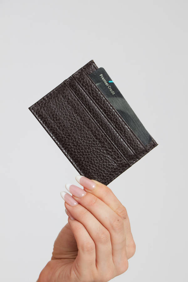 Genuine Leather RFID Blocking Slim 6 Card Wallet Holder