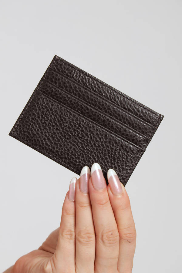 Genuine Leather RFID Blocking Slim 6 Card Wallet Holder