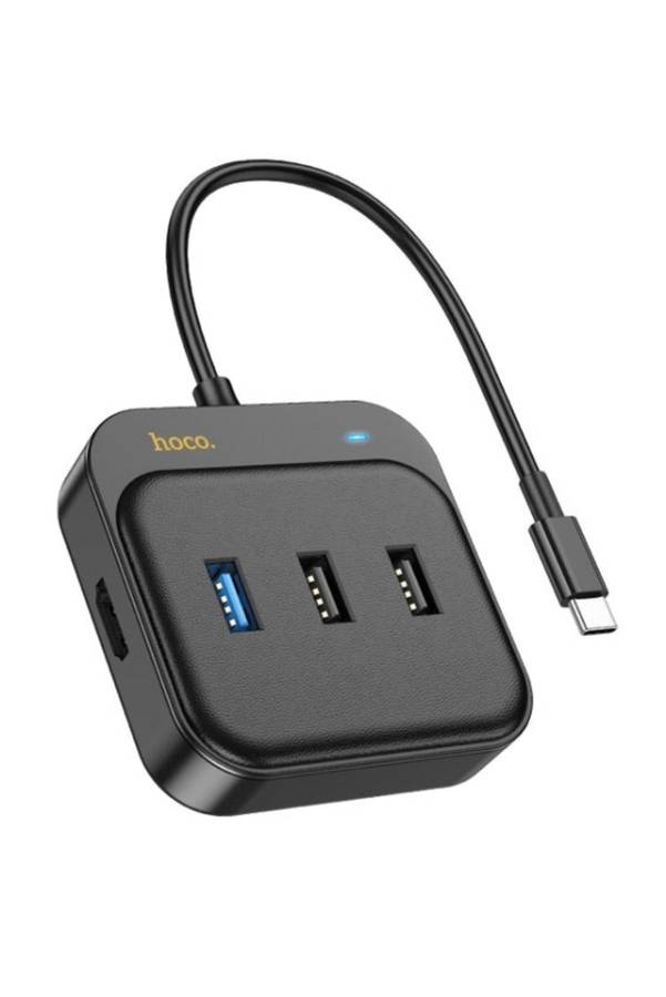 HOCO HB36 5 in 1 HDTV+USB3.0+USB2.0x2+PD100W Converter, Cable Length: 0.2m