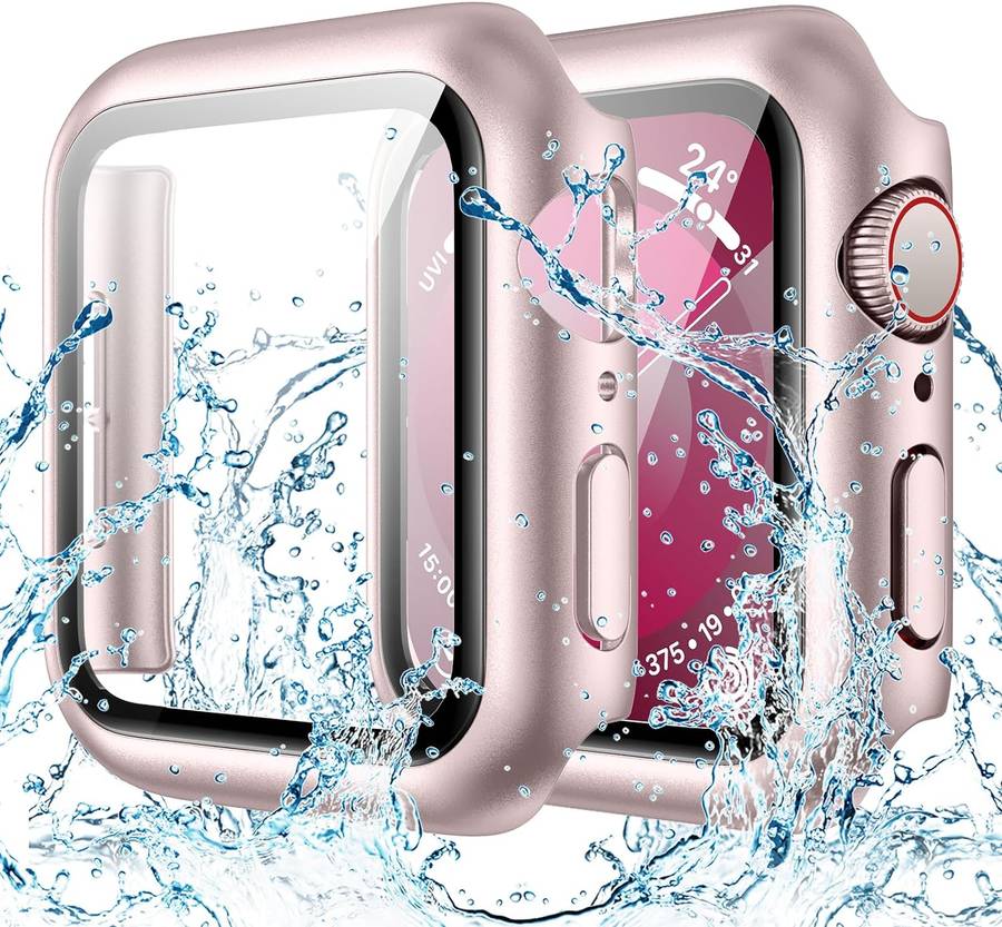 Hard Case and Glass Screen Protector for Apple Watch - 45mm