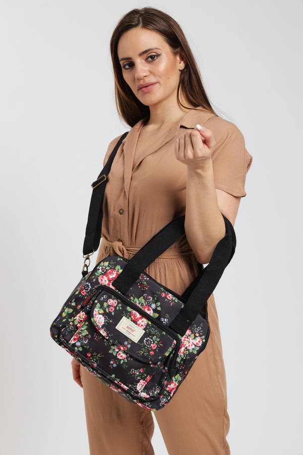 ladies Lux  Travel Handbag Crossbody Sling Bag With Multiple Compartments
