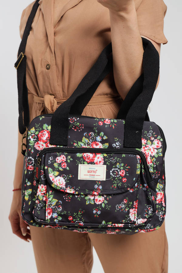 ladies Lux  Travel Handbag Crossbody Sling Bag With Multiple Compartments