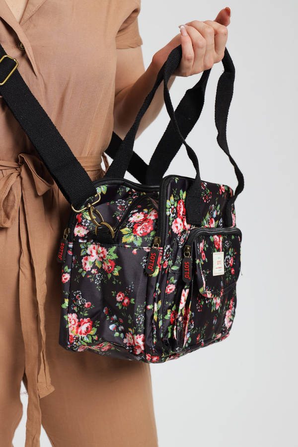ladies Lux  Travel Handbag Crossbody Sling Bag With Multiple Compartments