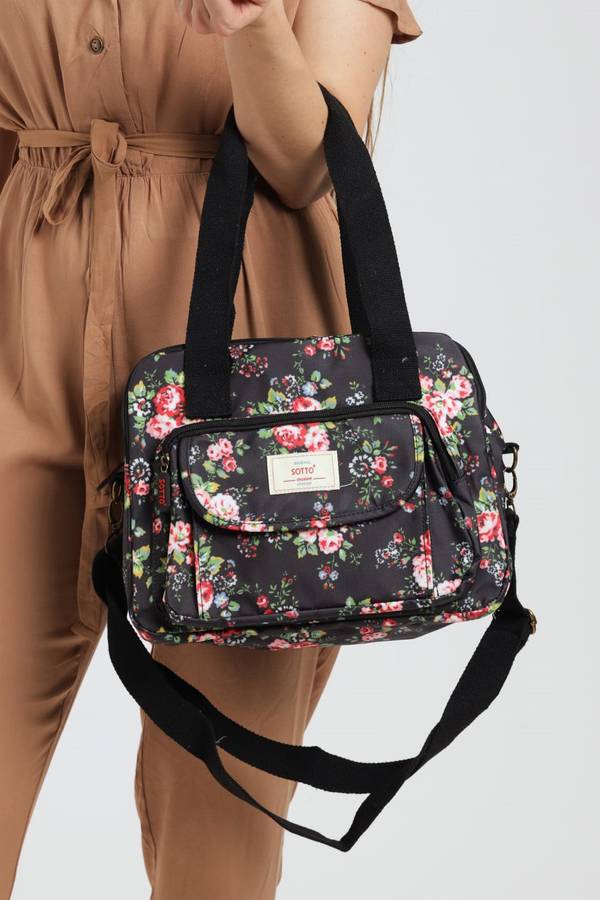 ladies Lux  Travel Handbag Crossbody Sling Bag With Multiple Compartments