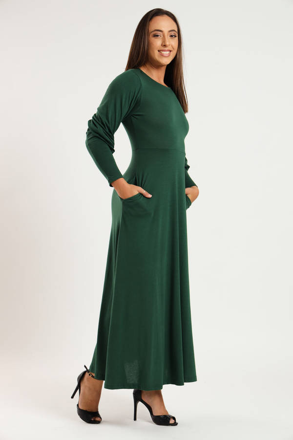 Esmeralda Long Sleeve Full Length Maxi Dress