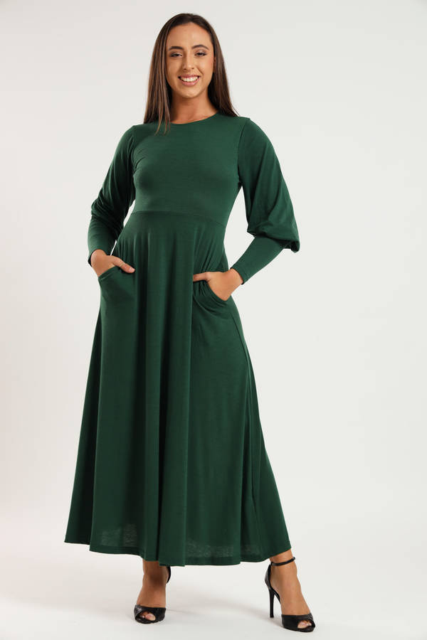 Esmeralda Long Sleeve Full Length Maxi Dress