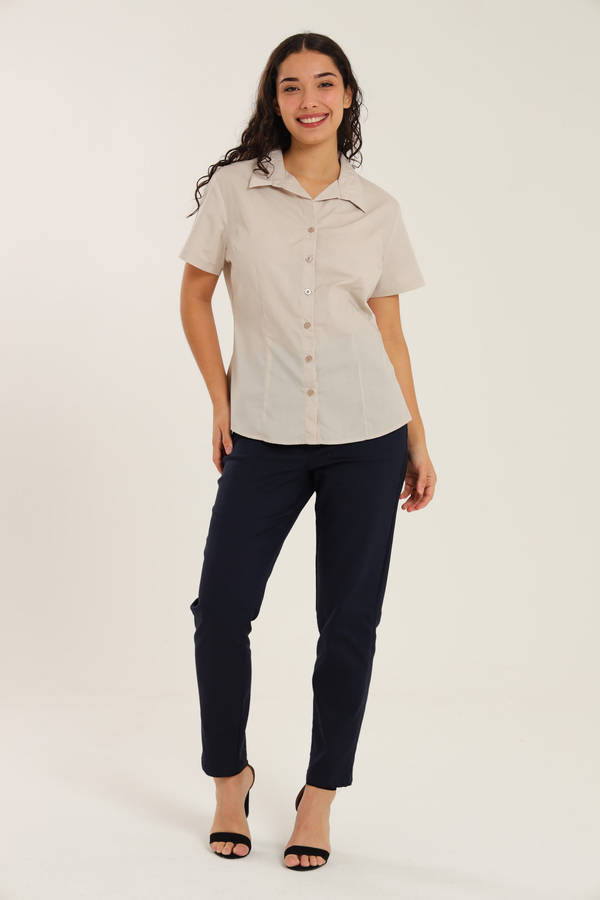 Ladies Duchess Blouse Shirt Corporate Wear Short Sleeve Office Shirt