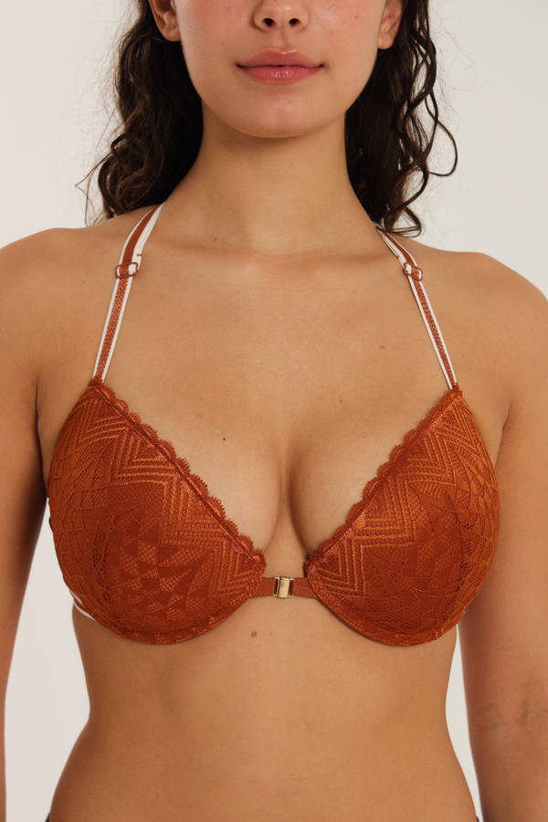 Senza Luxury Racerback Push-Up Lace Underwired Bra