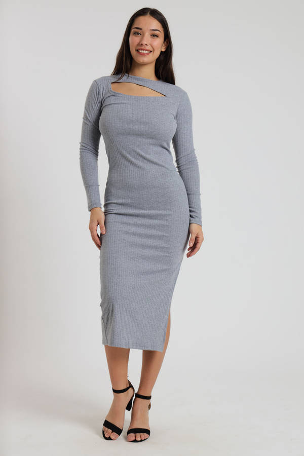Zoey Long Sleeve Midaxi Winter Evening Dress