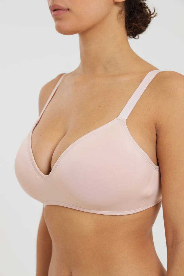 3 Pack Montelle Plush Wirefree T-Shirt Comfort Bra  C-D-DD For Large Bust