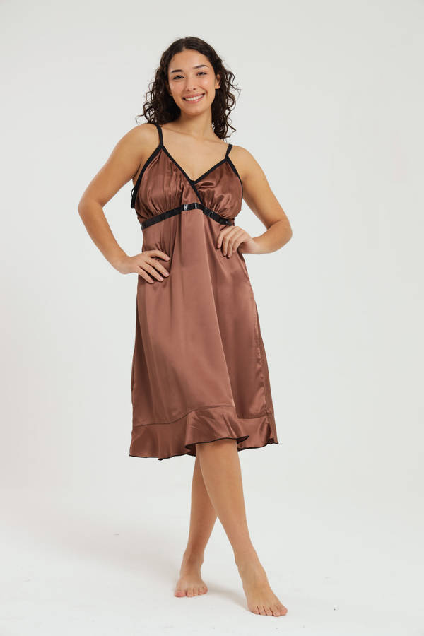 Alexander Long Satin Nightgown Chemise