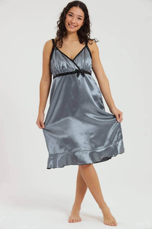 Alexander Long Satin Nightgown Chemise