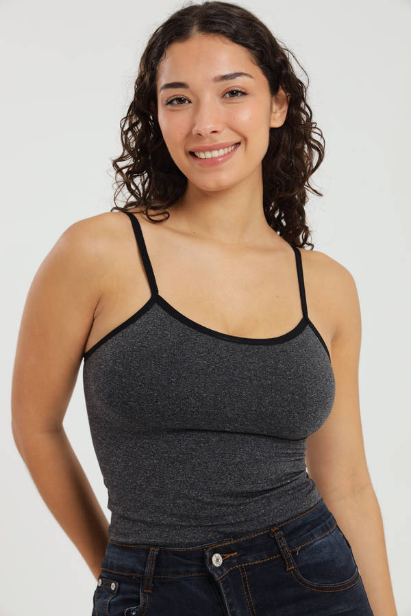 Ladies 2 Pack Compression Strappy Cami Vest