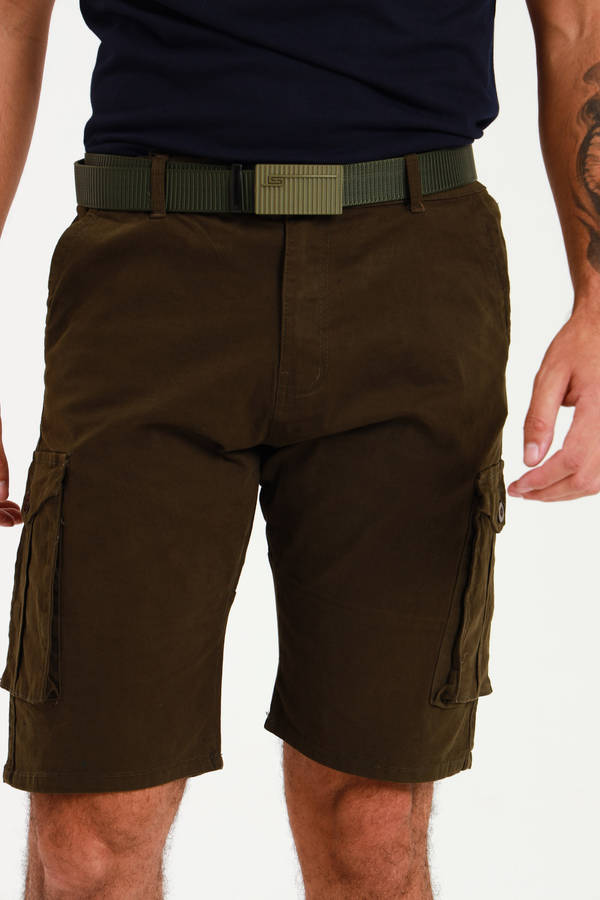 Mens Flat Front Slim Fit Chino Shorts