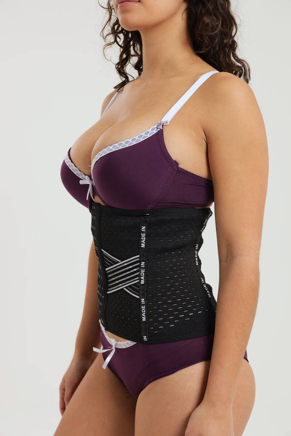 Senza Waist Trainer Sport Shaper Cincher Corset Black