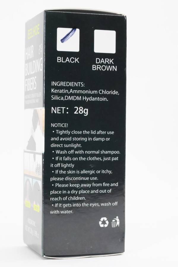 Thick Fiber Hair Building Fibers For Thinning and Fine Black Hair