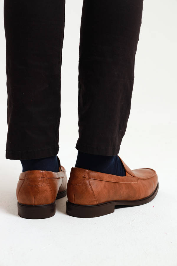 Van Heusen Men's Memory Foam Casual Formal Slip-On Brown Shoes