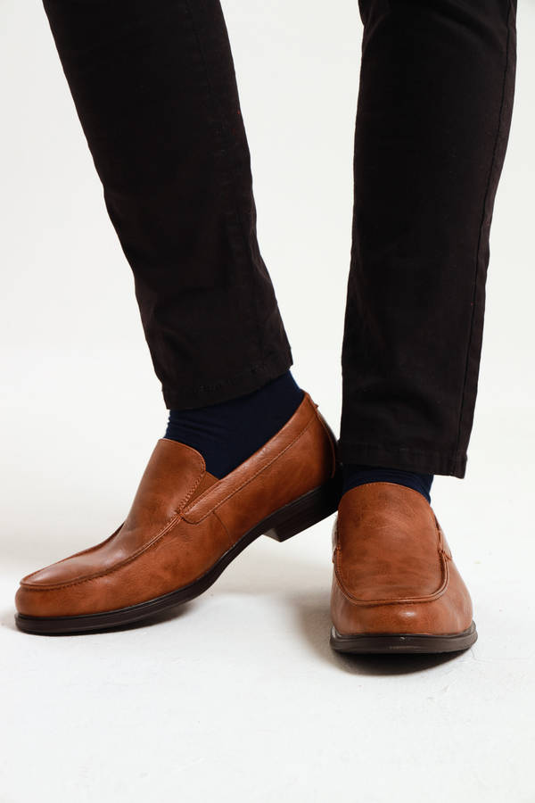 Van Heusen Men's Memory Foam Casual Formal Slip-On Brown Shoes