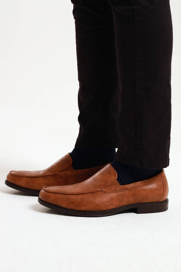 Van Heusen Men's Memory Foam Casual Formal Slip-On Brown Shoes