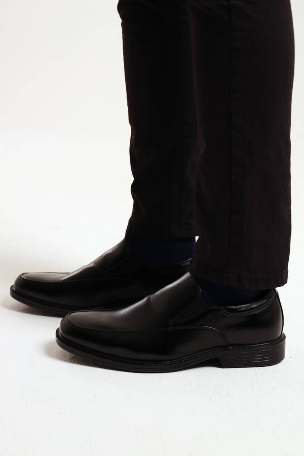 Van Heusen Men's Memory Foam Casual Formal Slip-On Black Shoes