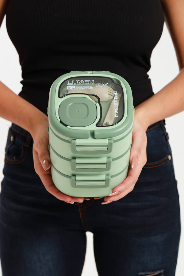 Senza 3 Layer Stackable Lunch box Container 1800ml