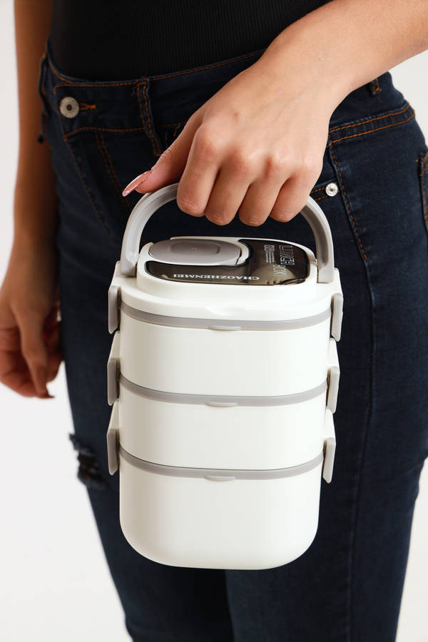 Senza 3 Layer Stackable Lunch box Container 1800ml