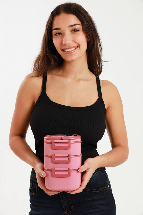 Senza 3 Layer Stackable Lunch box Container 1800ml